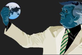Grafik Donald Trump hält die Welt im Griff