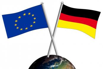 Welt-Europa-Deutschland-Kollage